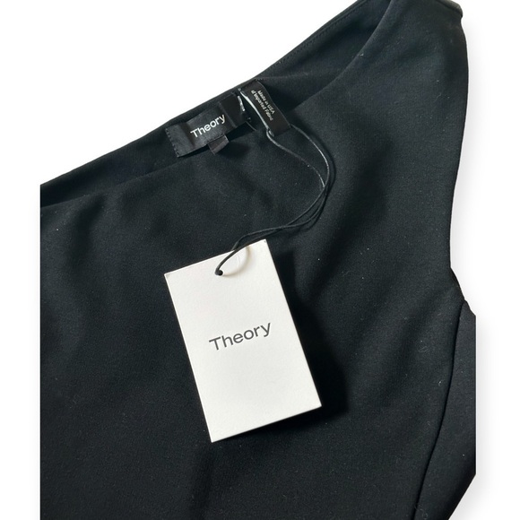 New with tag, Theory Black Leainna Fixture Ponte‎ One-Shoulder Dress,  P (00-0) - Picture 11 of 15